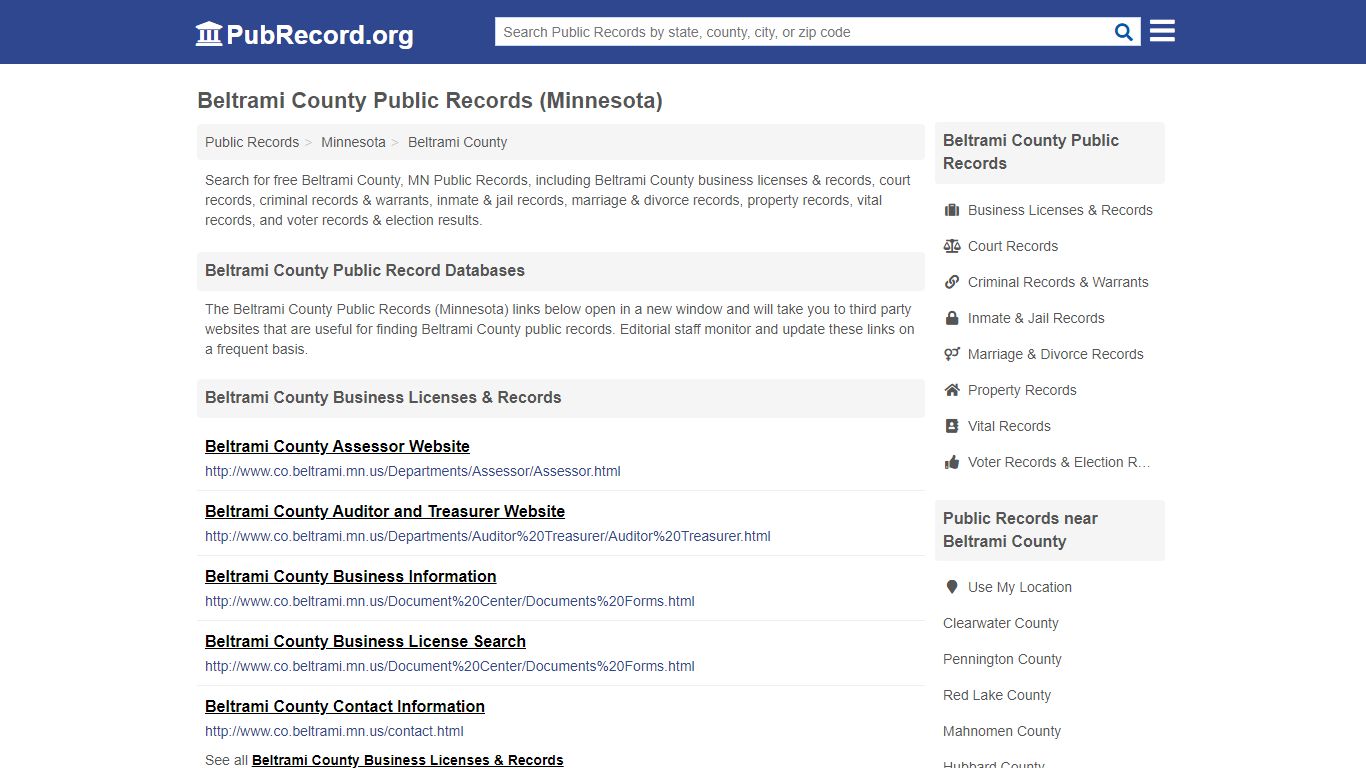 Free Beltrami County Public Records (Minnesota Public Records)